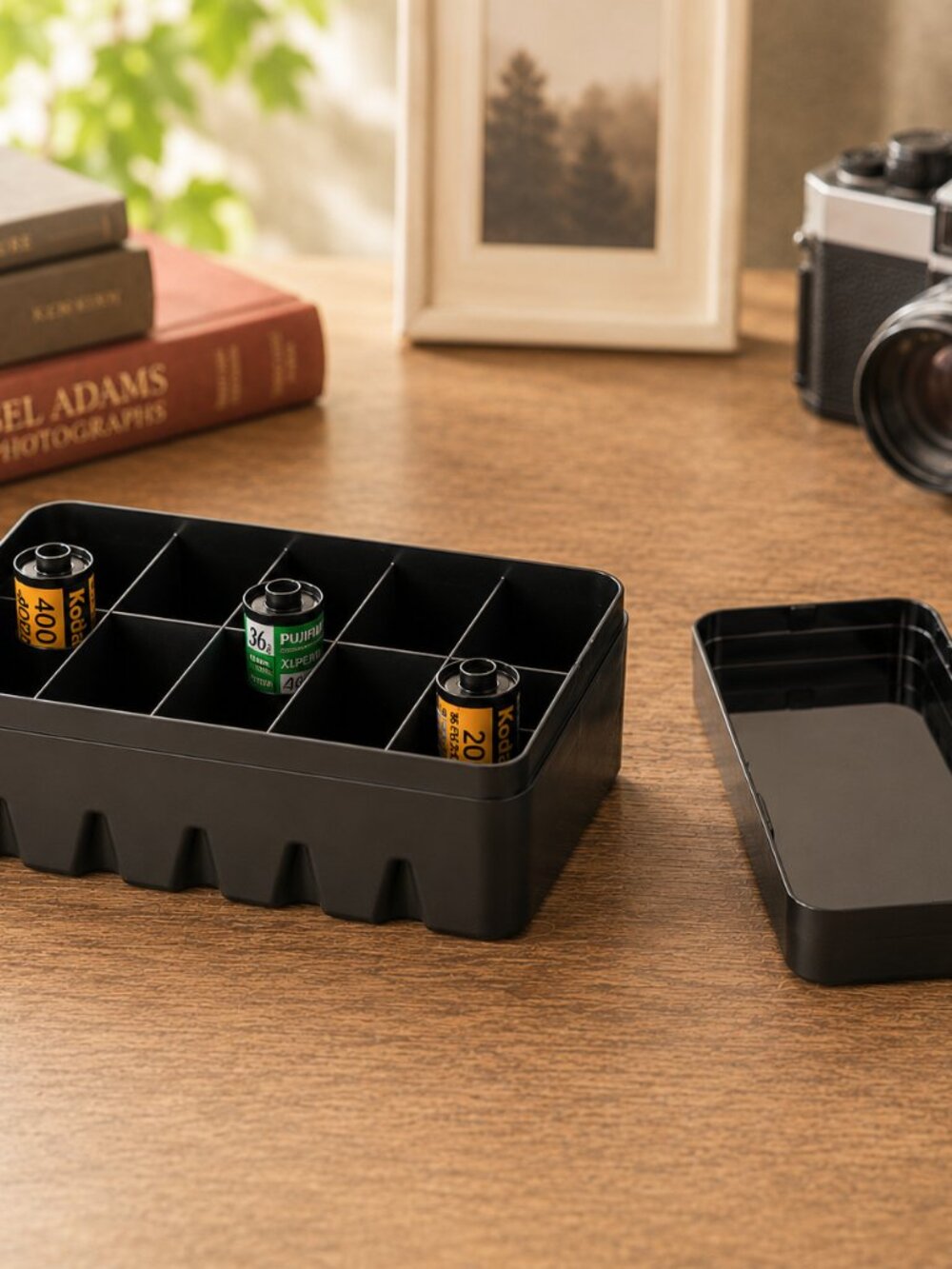 35mm Film Roll Hard Storage Travel Case Canister  Holds 10 Rolls Protective Box